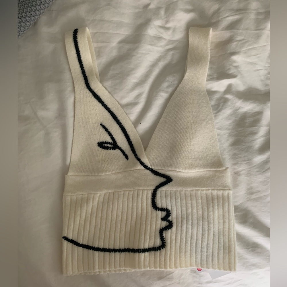 Zara graphic sweater tank